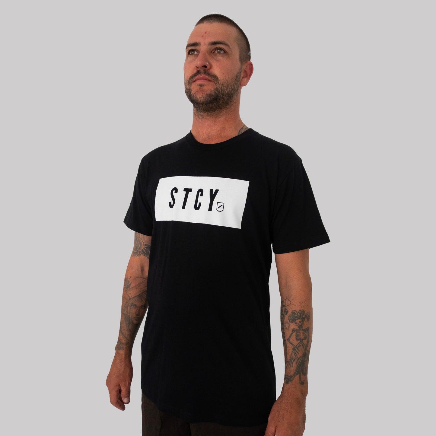 BLOCK TEE / BLACK
