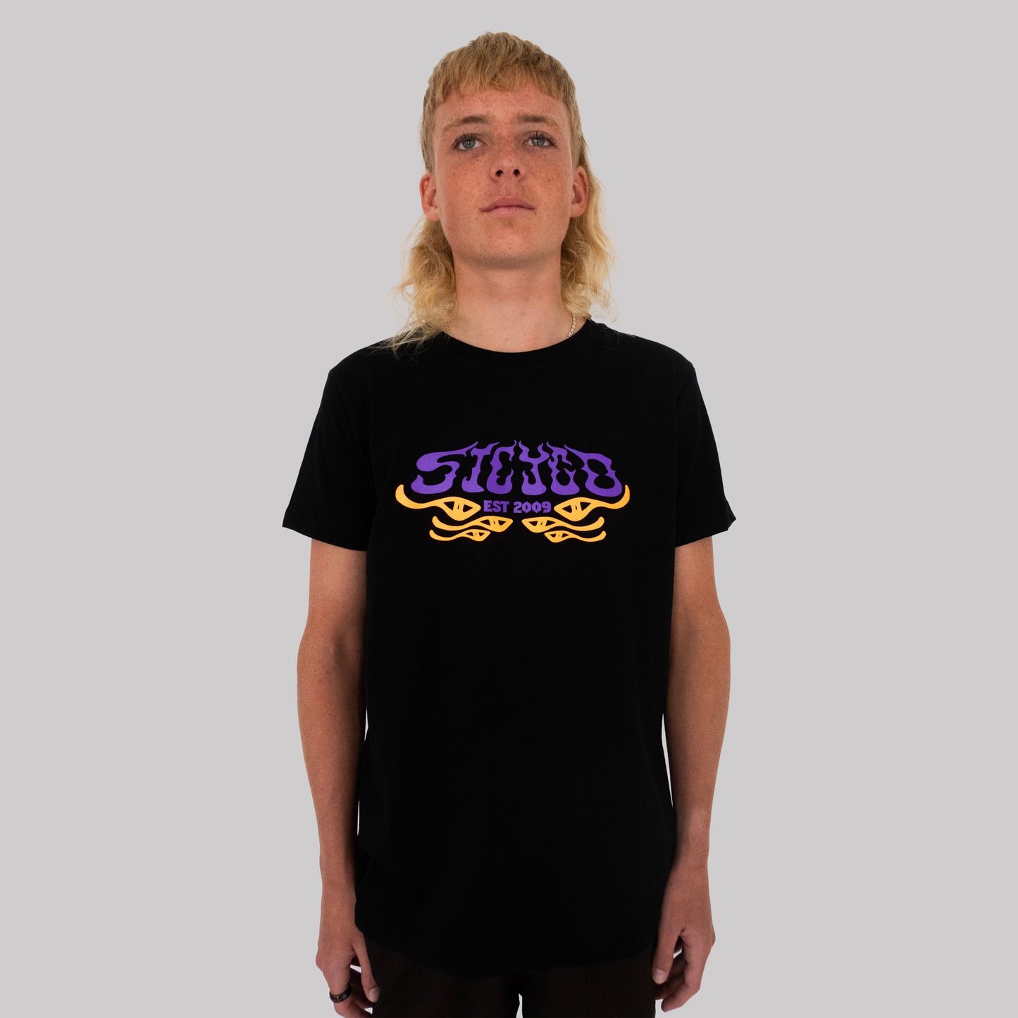 IN FLAMES TEE / BLACK ~ PURPLE