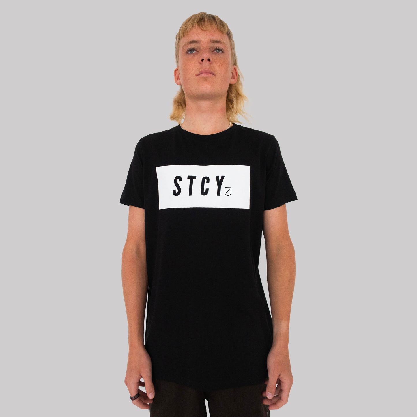 BLOCK TEE / BLACK