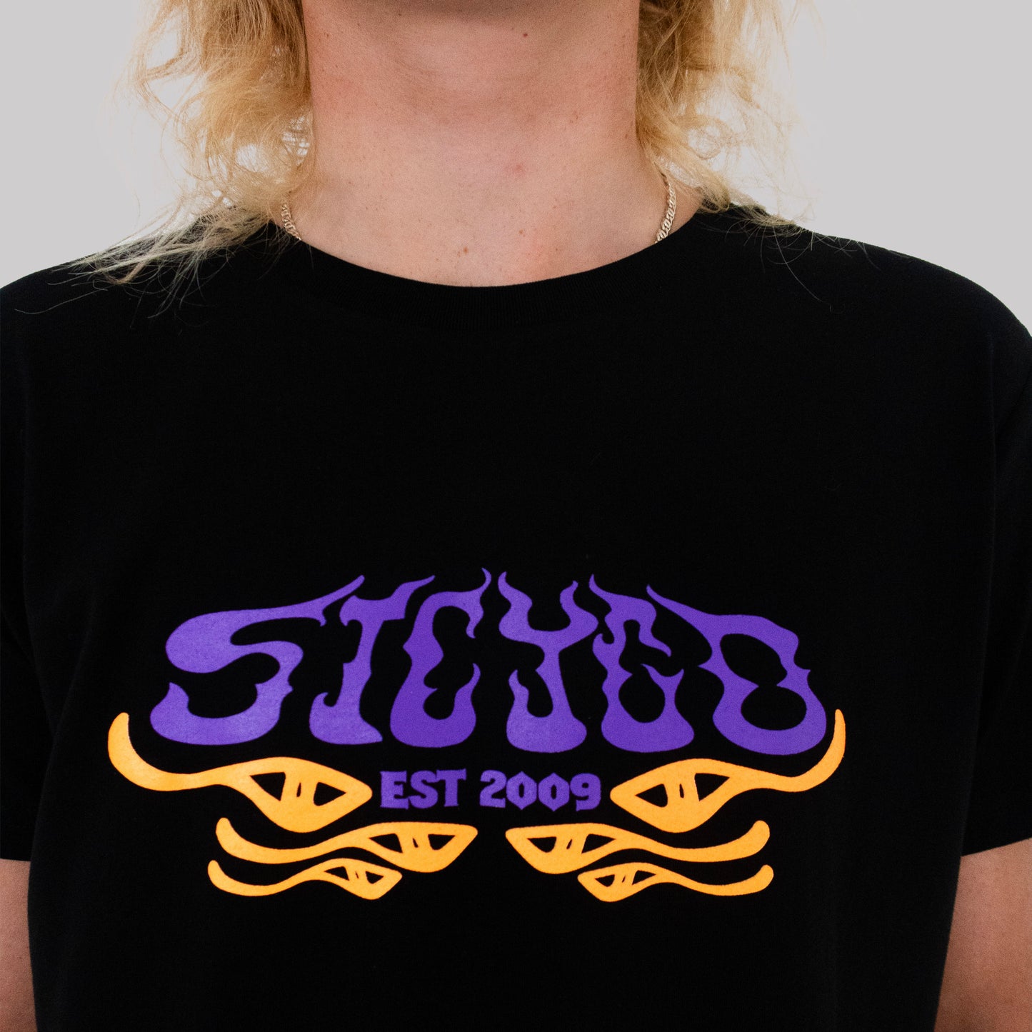 IN FLAMES TEE / BLACK ~ PURPLE