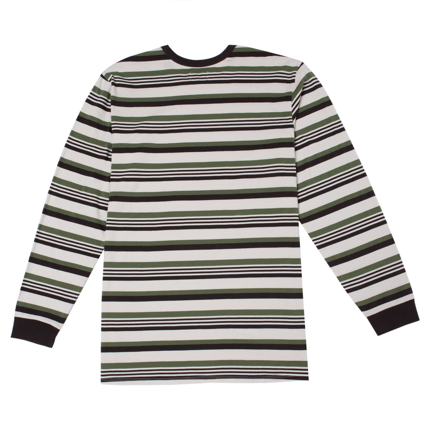 Stacey Old School Vintage Striped L/S Tee - Natural / Vintage Black / Army