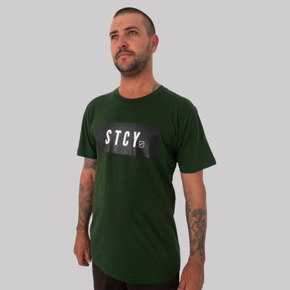 BLOCK TEE - FOREST GREEN