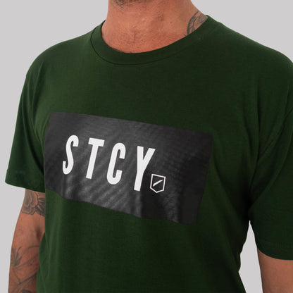 BLOCK TEE - FOREST GREEN