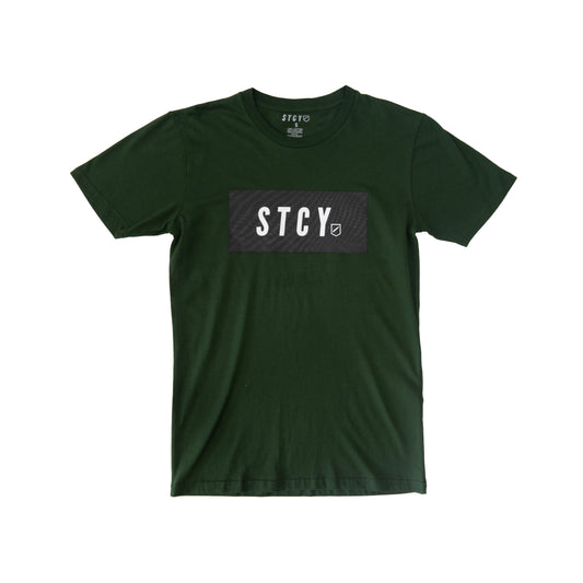 BLOCK TEE - FOREST GREEN