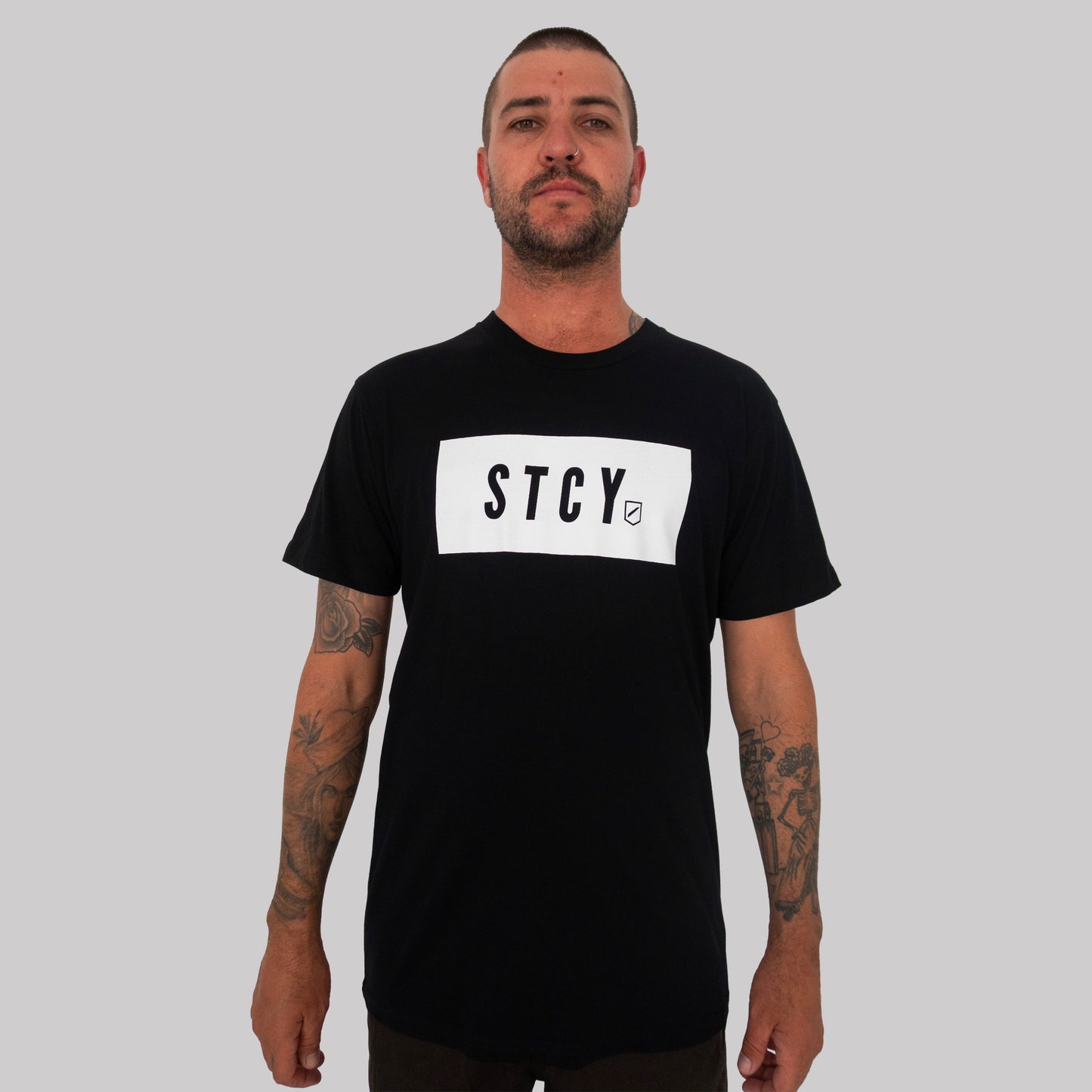 BLOCK TEE / BLACK