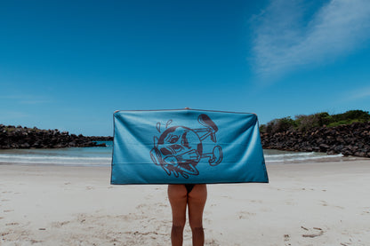WARM WORLD BEACH TOWEL - STEEL BLUE