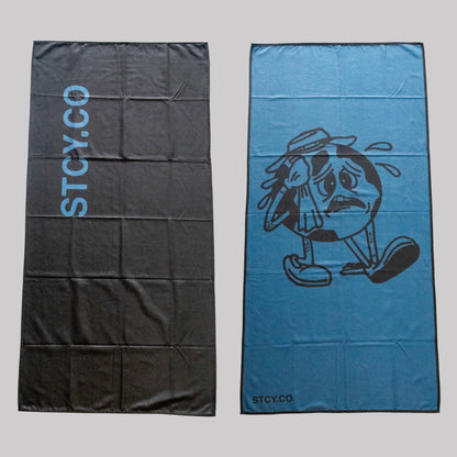 WARM WORLD BEACH TOWEL - STEEL BLUE