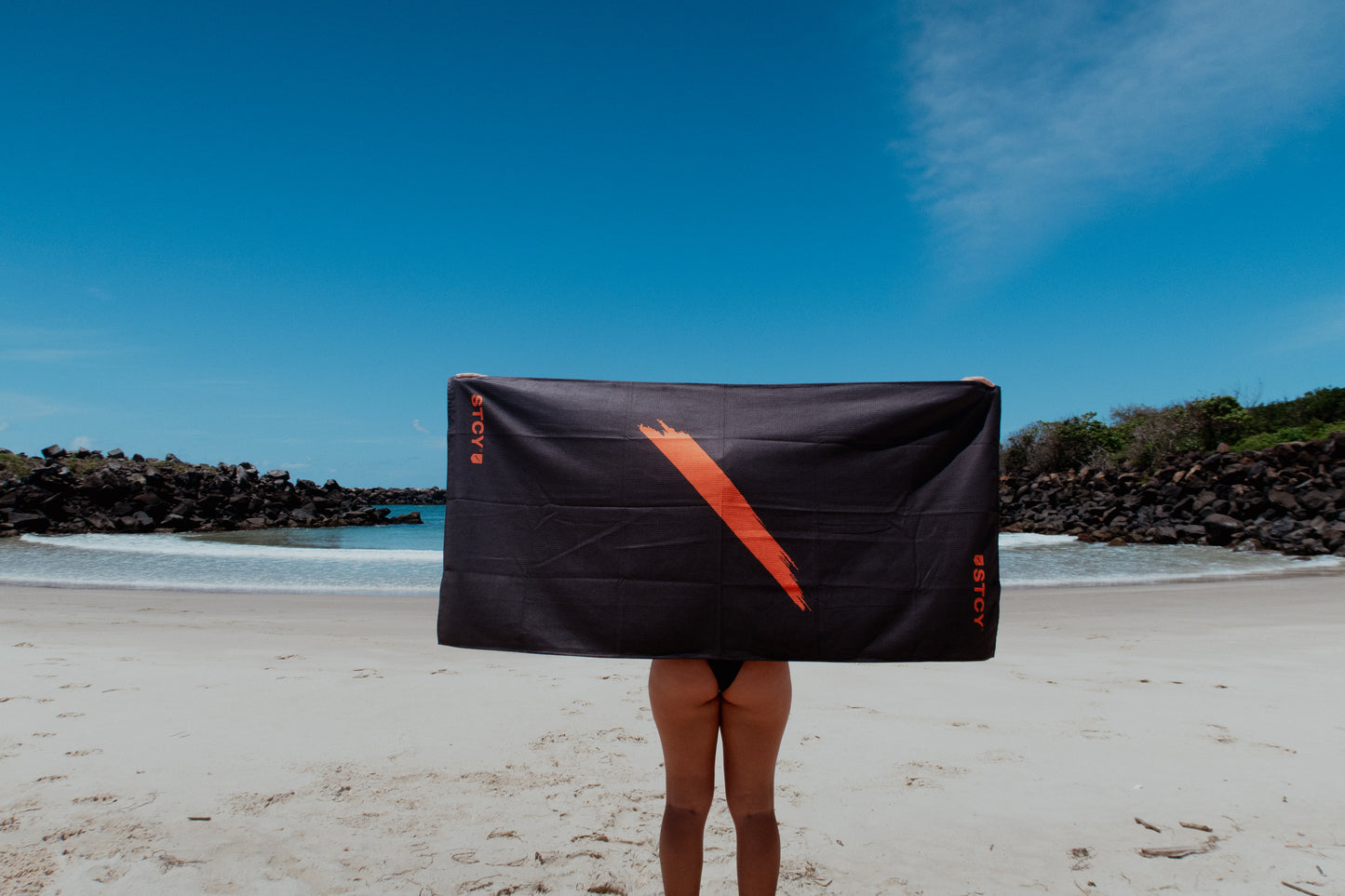 GLAM ROCK BEACH TOWEL - ORANGE