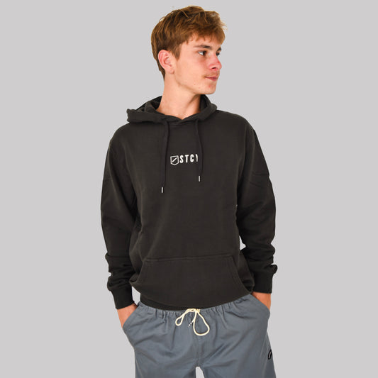 SLAPPY SMALL LOGO HOOD - BLACK