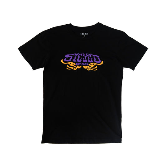 IN FLAMES TEE - BLACK / PURPLE