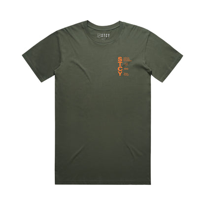 CURATED CASUALS TEE - ARMY