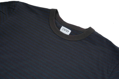 MINI FEEDER STRIPE TEE - BLACK / NAVY