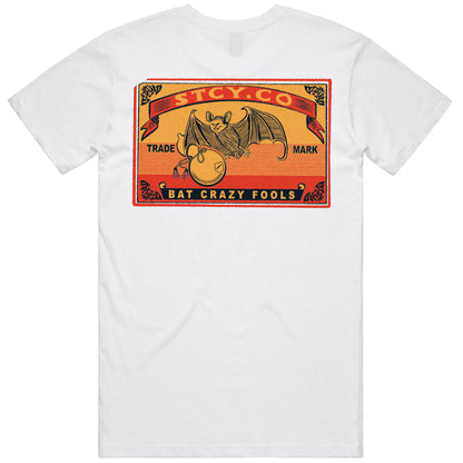BAT CRAZY TEE - WHITE