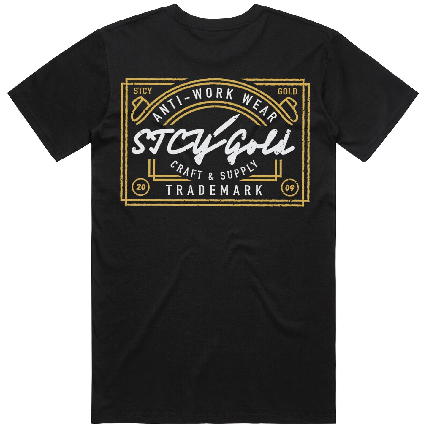 STCY GOLD TEE - BLACK