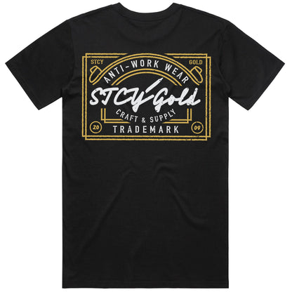 STCY GOLD TEE - BLACK