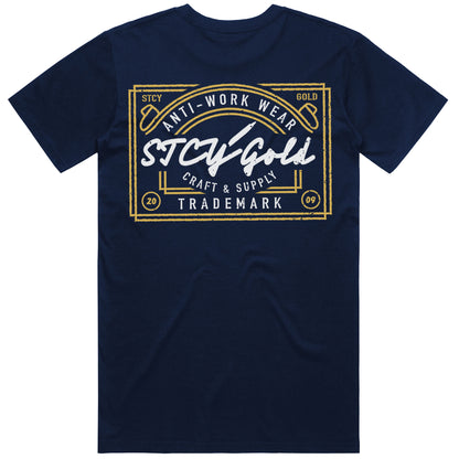 STCY GOLD TEE - NAVY