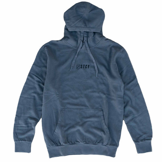 SLAPPY SMALL LOGO HOOD - ASPHALT