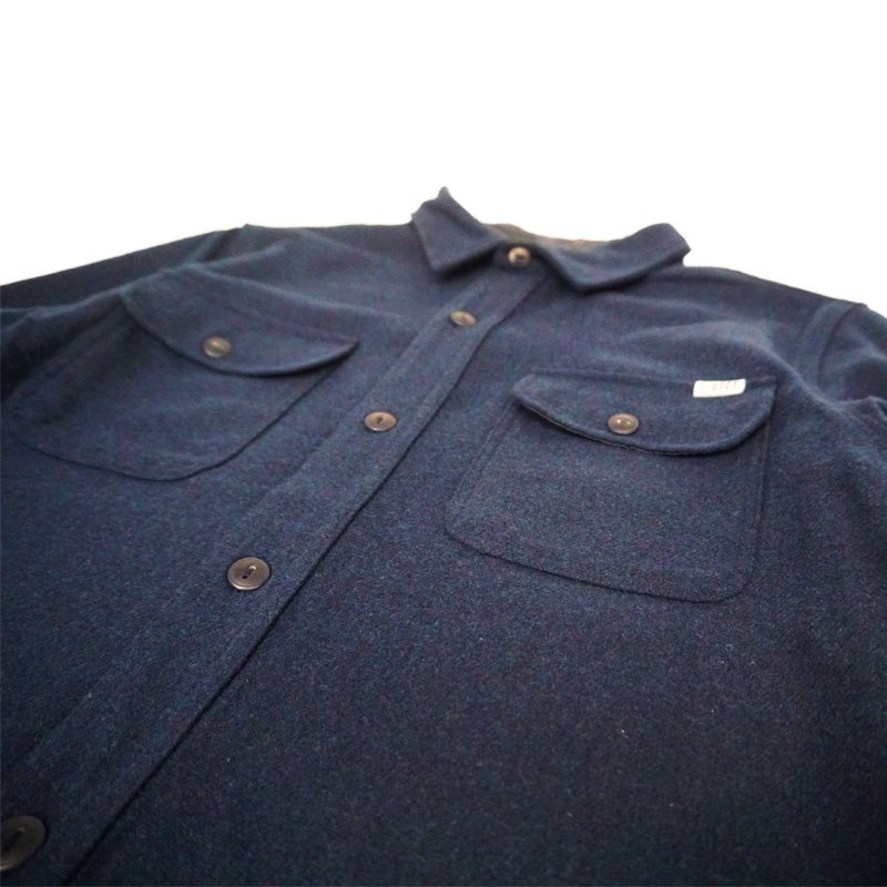 WORKMAN WOOL SHIRT - NAVY