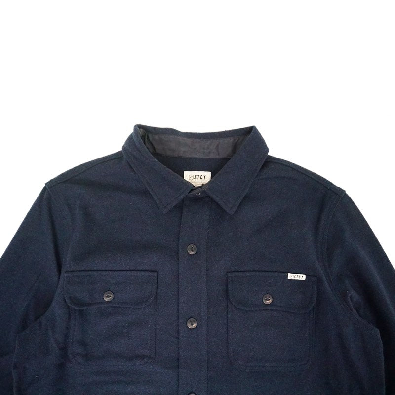 WORKMAN WOOL SHIRT - NAVY